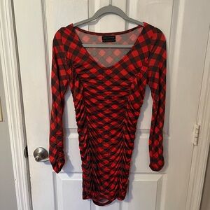 Urban Outfitters Red & Black Plaid Dress